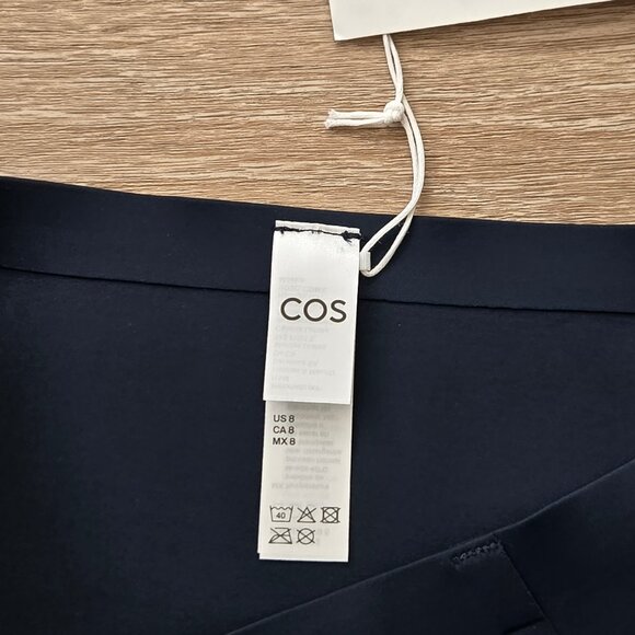 COS High-Waisted Bikini Briefs NWT Womens (Navy) Ink Blue Size 8 New With Tags - Picture 4 of 15